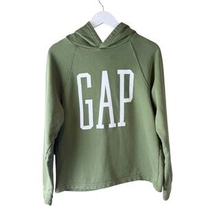GAP Womens Green Spell Out Hoodie‎ Sz L